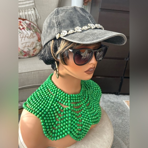 ✨NEW Gray Cap with Rhinestone Detail - Picture 7 of 9